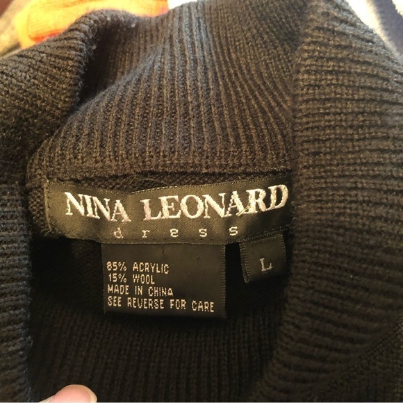 Nina Leonard Sweater Dress with Vest - Picture 7 of 13